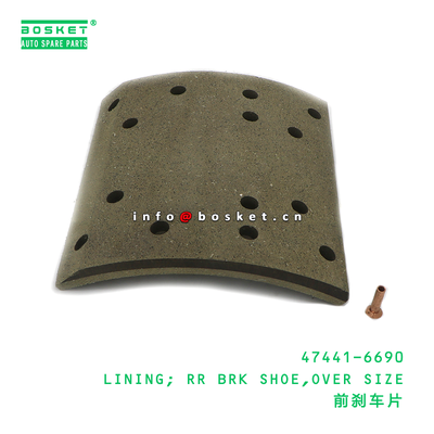 Over Size BBA Lining Rear Brake Shoe for HINO 47441-6690 with 3 Months Warranty