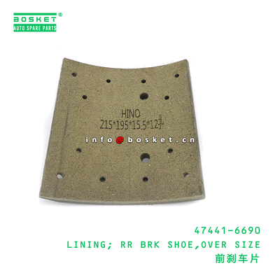 Over Size BBA Lining Rear Brake Shoe for HINO 47441-6690 with 3 Months Warranty
